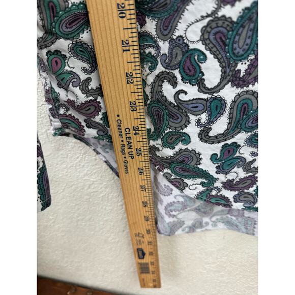 Vintage 90s Permit Brand Paisley Button Up Shirt Men's Medium - Picture 4 of 5